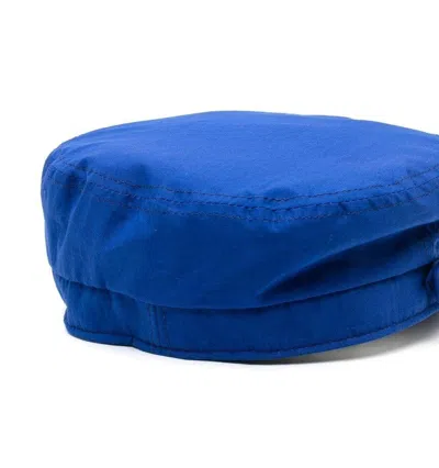 Maison Michel Abby Sailor Cap Button Detail In Blue