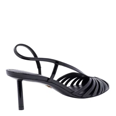 Ferragamo Glossy Strappy Pumps With Patent Accents