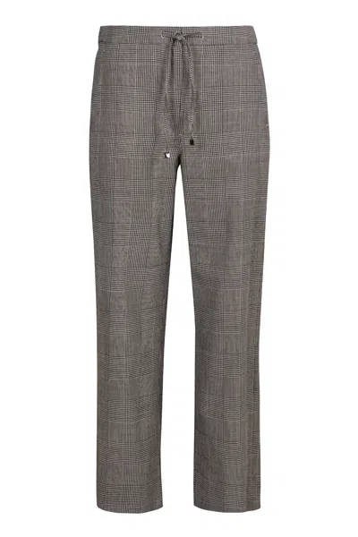 Shop 's Max Mara Prince-of-wales Checked Trousers In Grey