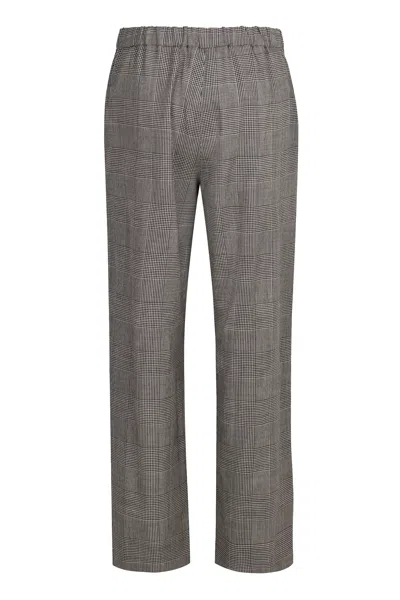 Shop 's Max Mara Prince-of-wales Checked Trousers In Grey