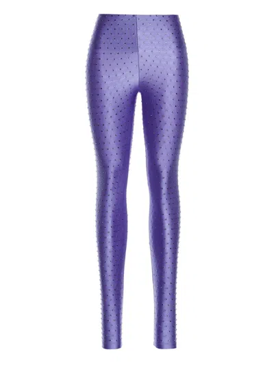 The Andamane Crystal High-waisted Skinny Leggings In Lilac