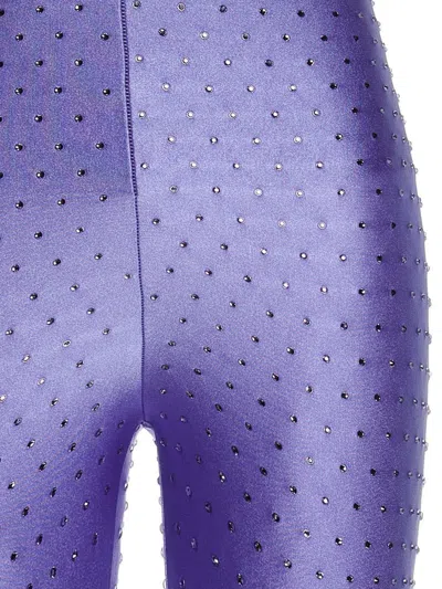 The Andamane Crystal High-waisted Skinny Leggings In Lilac