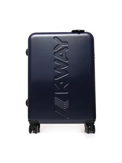 Shop K-way Medium Size Hard Travel Trolley  In Blue