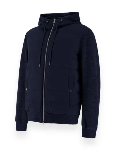 Herno カップルド ウールピケ＆ライトナイロン ストレッチ Resort スウェットシャツ