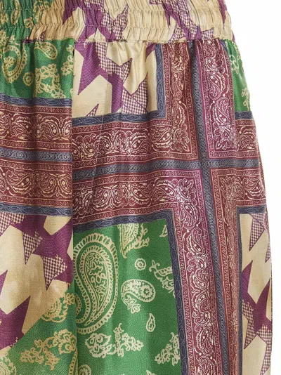 Aries Printed Silk Trousers In Multicolour