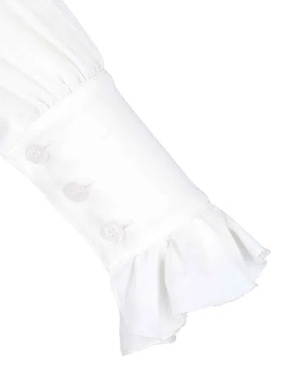 The Seafarer Shirt With Ruffles In White