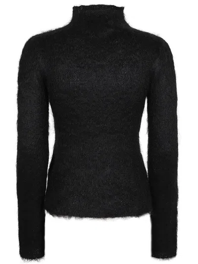 Shop Marni Turtleneck Long-sleeve Sweater In Black