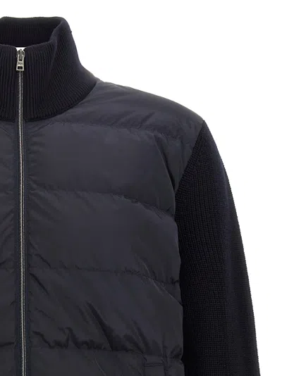 Shop Herno Two-material Puffer Jacket In Blu