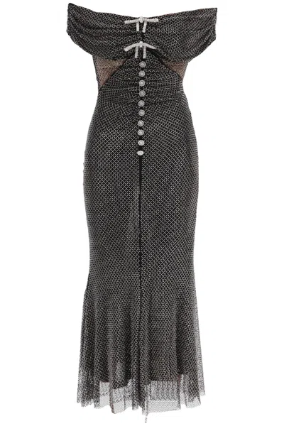 Self-portrait Embellished Metallic Minidress