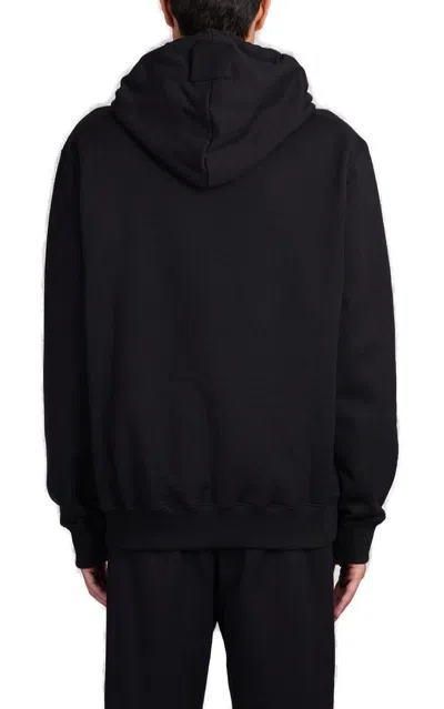 Shop Lanvin Curb Snake Hoodie In Noir