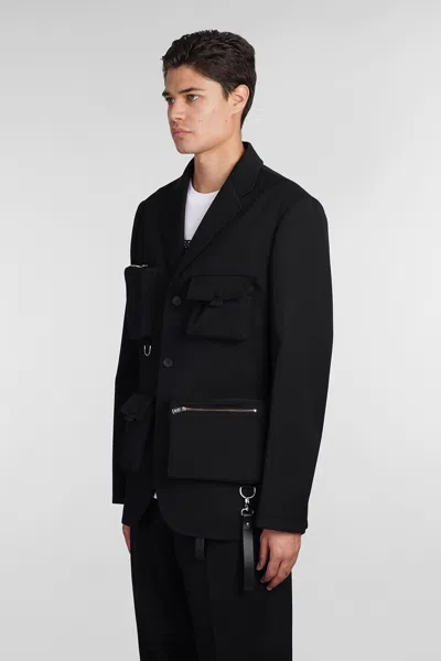 Lanvin Single-breasted Blazer In Noir
