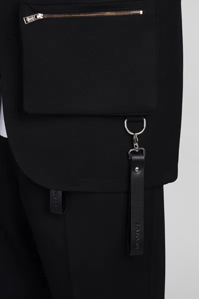 Lanvin Single-breasted Blazer In Noir
