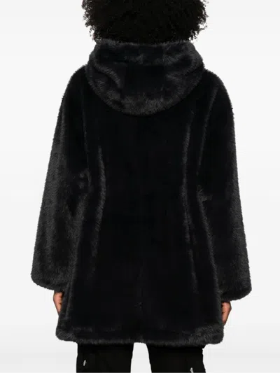 P.a.r.o.s.h Hooded Faux-fur Coat In Multicolor
