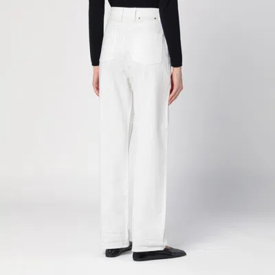 Shop Golden Goose White Denim Trousers