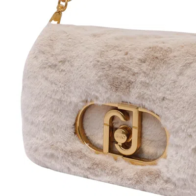 Shop Liu •jo Logo Shoulder Bag Liu-jo In Cream