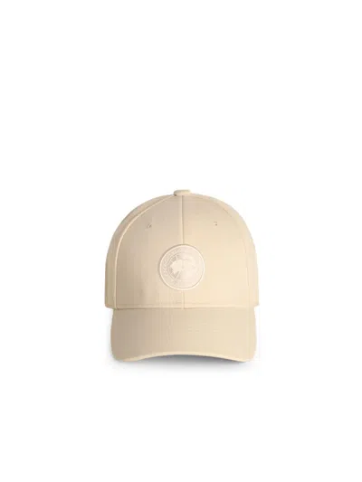 Shop Canada Goose Beige Cotton Cap In Linen