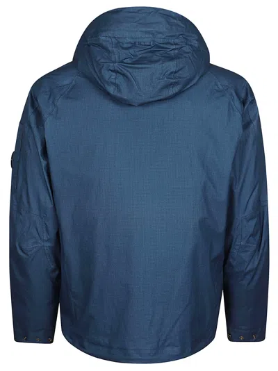 C.p. Company Hooded Gore Medium Jacket In Blue