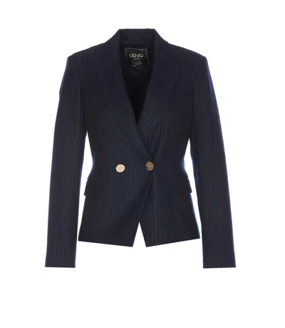 Shop Liu •jo Blazer In Blu