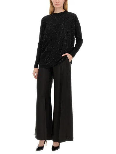 Shop Fabiana Filippi Wool Sweater In Nero