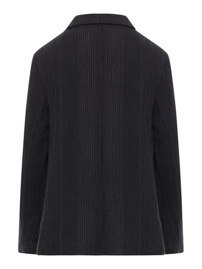 Shop Transit Oversized Striped Blazer In Black