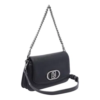 Shop Liu •jo Medium Logo Crossbody Bag In Nero