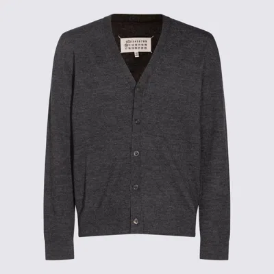 Shop Maison Margiela Dark Grey Wool Knitwear In M Charcoal