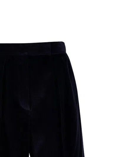 Shop Max Mara High Waist Wide Leg Trousers In Blue