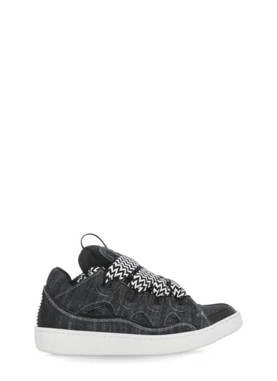 Shop Lanvin Curb Sneakers In Nero