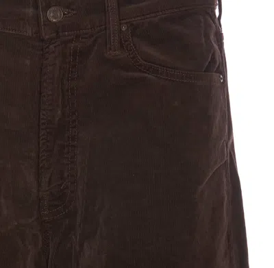 Shop Mother The Ditcher Roller Zip Sneak Pants In Brown