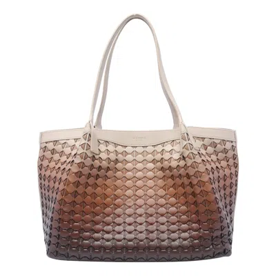 Shop Serapian Small Secret Bag Mosaico In Brown