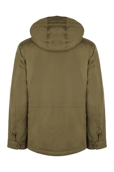 Shop Woolrich Field Hooded Parka In Green