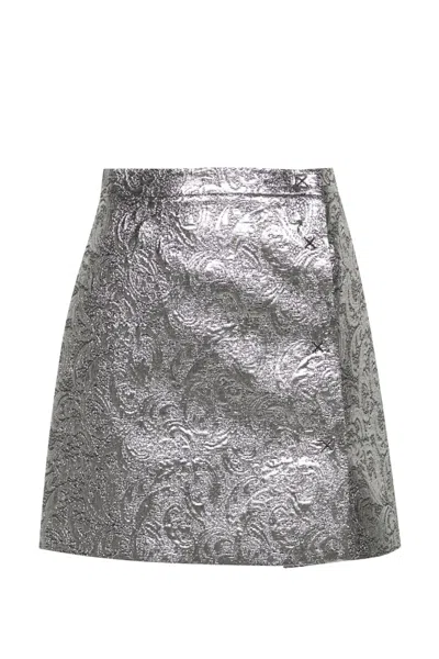 Shop Msgm Skirt In Argento