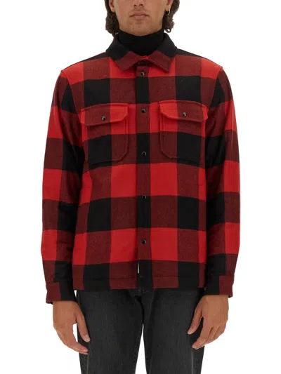 Shop Woolrich Jacket Shirt Alaskan In Red