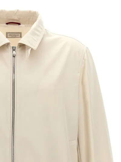 Shop Brunello Cucinelli Water Repellent Jacket In Ghiaccio