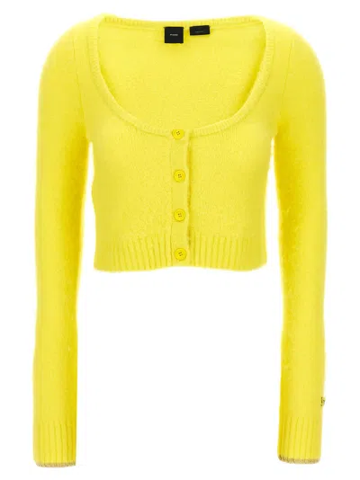 Shop Pinko Colorpoint Cardigan In Giallo