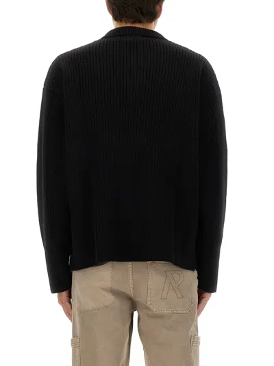 Represent Knitted Polo. In Black