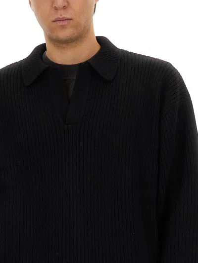 Represent Knitted Polo. In Black