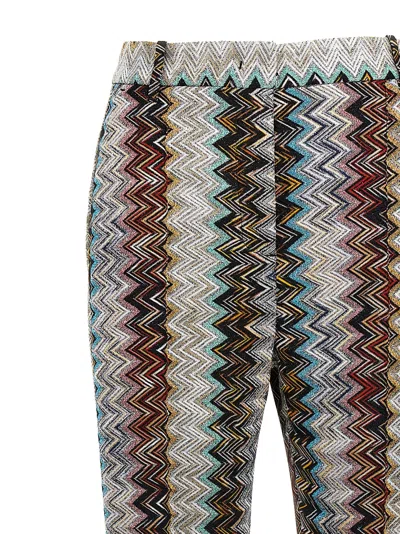 Shop Missoni Zig Zag Lamé Pants In Multicolour