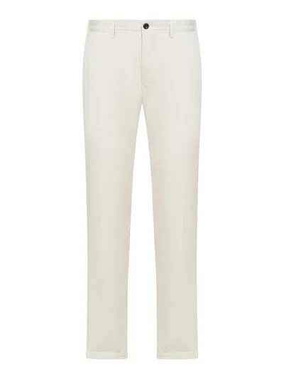Incotex Slim Cotton Trousers In Cream