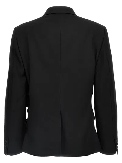 Shop Comme Des Garçons Floral Decoration Blazer In Black