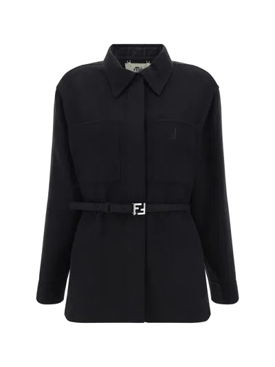 Fendi Jacket In Gme Black