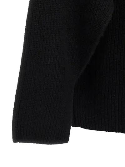 Loulou Studio Aranos Jacquard-knit Cashmere Sweater In Black
