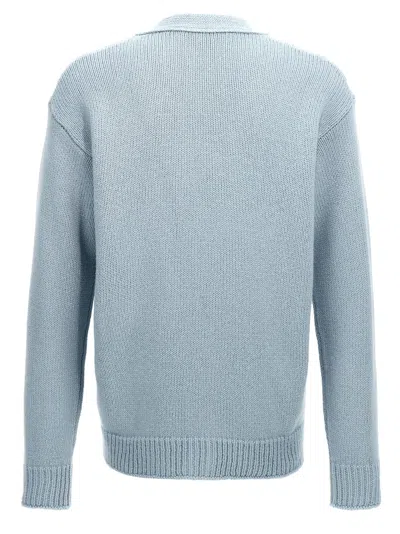 Shop Marni Wool Cardigan In Clear Blue