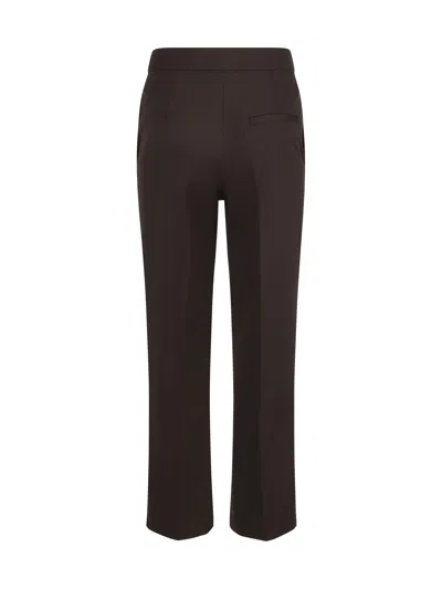 Loulou Studio Cropped Trousers In Choco