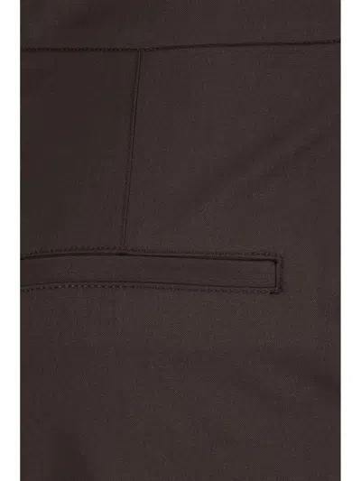 Loulou Studio Cropped Trousers In Choco