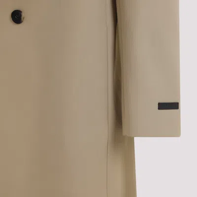 Fear Of God Mens Dusty Beige Brand-patch Double-breasted Relaxed-fit Wool Blazer In Beige