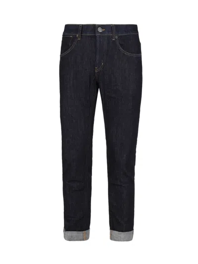 Shop Dondup Ervin Loose Jeans In Fixed Selvedge Denim In Denim Scuro