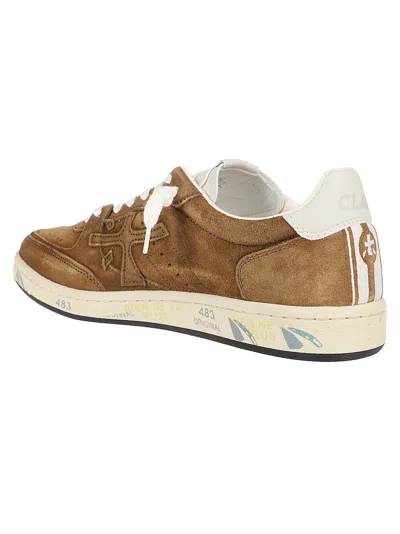 Shop Premiata Bskt Clay Sneakers In Marrone