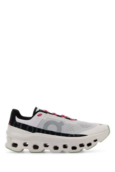 On Multicolor Fabric Cloudmster Sneakers In Frost Black