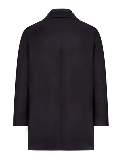 Shop Moorer Omizio-cw Coat In Navy Blu